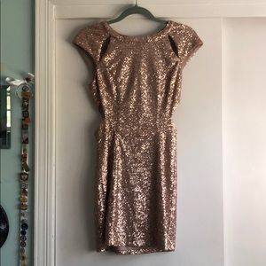 Trixxi Size 3 Cream/Rose Sequin Dress- worn once